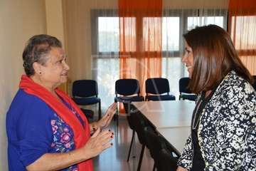 Reunión de los candidatos nacionalistas (NC) con la directiva del colectivo vecinal del Valle de los Nueve (Foto TA)